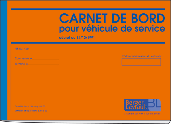 Carnets de Bord Véhicule et Carnets Entretien pour camion et voiture