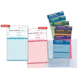 Dossiers individuels du personnel (complets) : chemises en PP R100-polypropylène blanc RECYCLE - dos jusqu'à 8,5 cm et jeux de 7 sous-chemises RECYCLEES