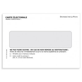 Enveloppe pour carte électorale à insertion mécanique