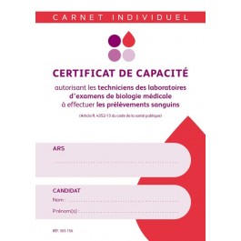 Certificat de capacité de prélèvements sanguins
