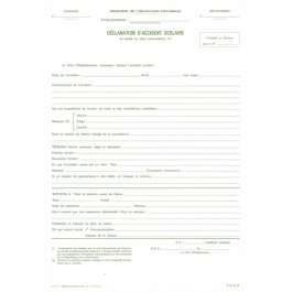 Déclaration d'accident scolaire
