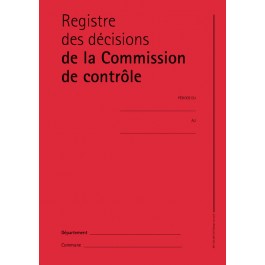 Registre des décisions de la commission de contrôle