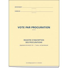 Registre d'inscription des procurations