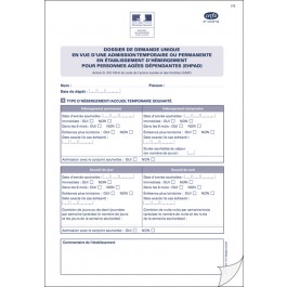 Dossier de demande d'admission en EHPAD - version liasse reliée
