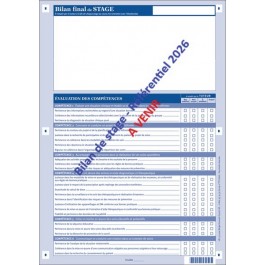Fiches de Bilan final de stage  IDE 2026  (évaluations + commentaires)