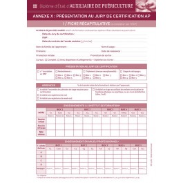 Fiche récapitulative pour présentation AP au Diplôme d'État
