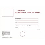 Certificat de célébration civile du mariage