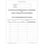 Liste électorale permettant l'émargement des votants CTE