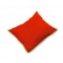 Réf. 280111-S : Coussin tissu ottoman rouge sans frange
